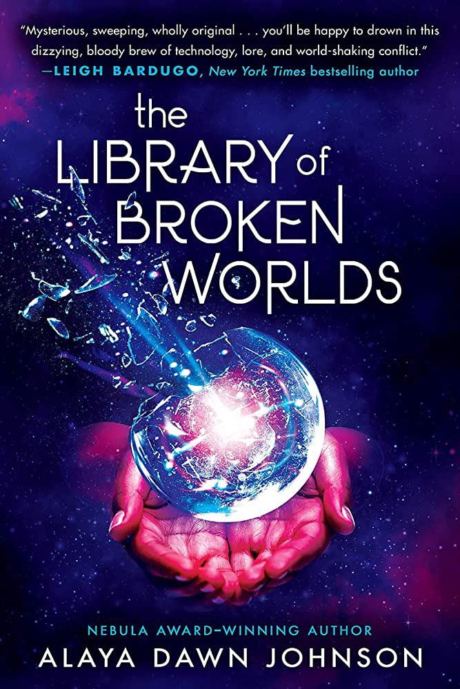 #bookoftheweek is THE LIBRARY OF BROKEN WORLDS by @alayadj! An epic sff story that is wholly unique bc of its stellar world(s)building, themes of justice and love and queerness, & deep lore that makes out a fascinating frame narrative. What a read! 🪐