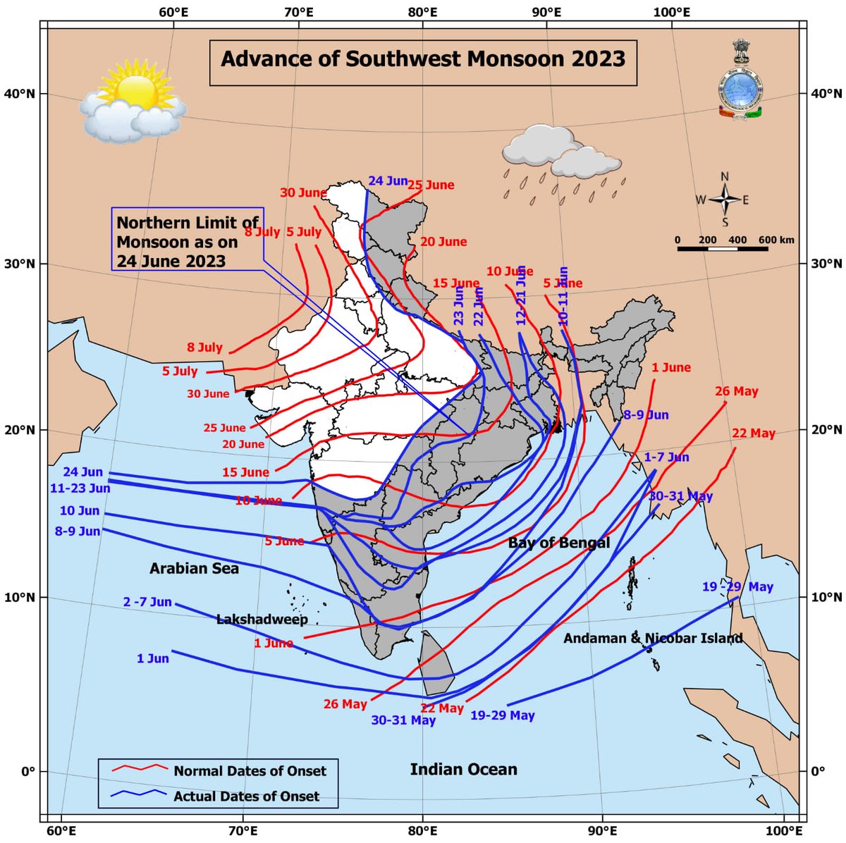 Hosalikar_KS's tweet image. 24/6:#SWMonsoon further advanced in sm more parts of Central Arabian Sea,sm more parts of #Maharashtra, remaining parts of #Karnataka, #Telangana &amp;amp; #Chhattisgarh,sm parts of East #MP,sm more parts of #UP, more parts of #Uttarakhand &amp;amp; #HP,sm parts of #Haryana &amp;amp; J&amp;amp;K,#Ladakh, today.