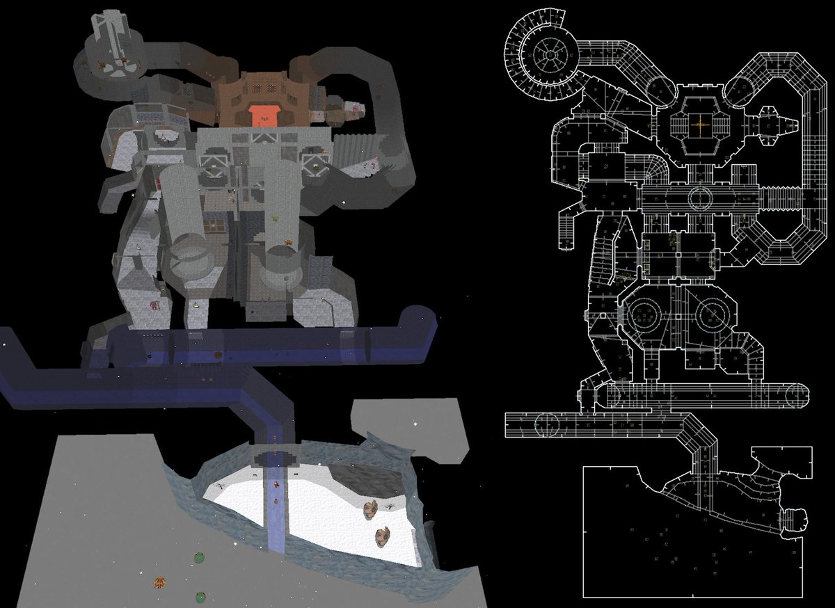 I always liked that old fps maps turned into those satisfying abstract blueprints when viewed from above and was really happy when the same started happening to maps in Calcium Contract #screenshotsaturday