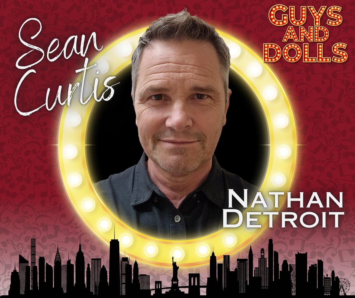 NMTOrchestra's tweet photo. Introducing our third cast announcement, We are delighted to be welcoming 
Sean Curtis in the role of Nathan Detroit   

📅 Sunday 23rd July 2023 - 7:30pm
📍 
@MajesticRetford
🎟 https://t.co/lF1ZN7IXB7 (Tickets available!) https://t.co/S5x5Jb4jH3