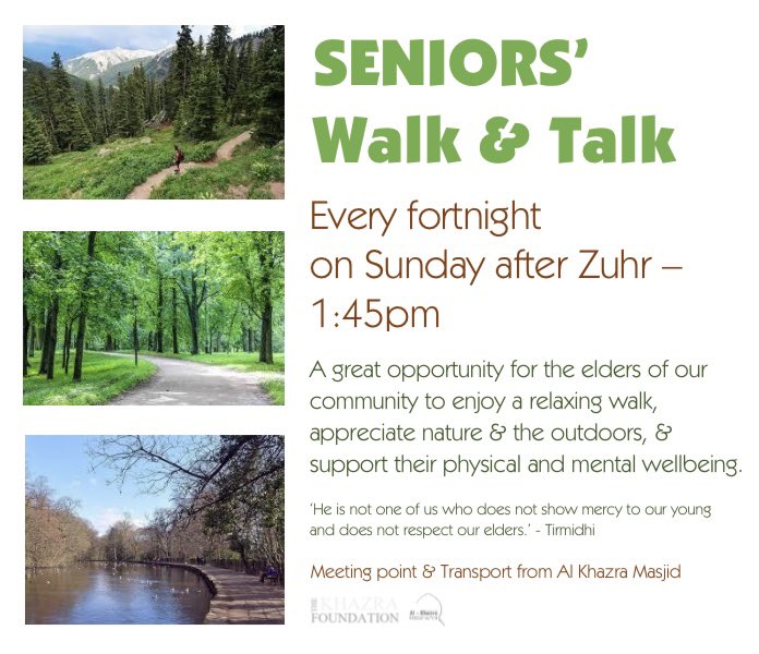 Re-Starting tomorrow #walk #outdoor #SeniorCare #SeniorCitizens #seniors #mentalhealth @KhazraFDN