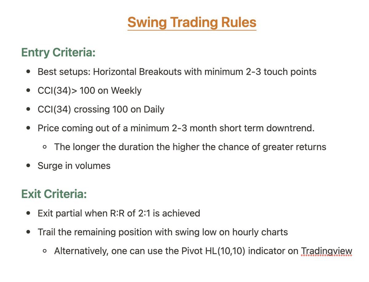 Swing Trading Rules using CCI!🎯

Learn how to apply these Rules with live examples!

Thread🧵 ...