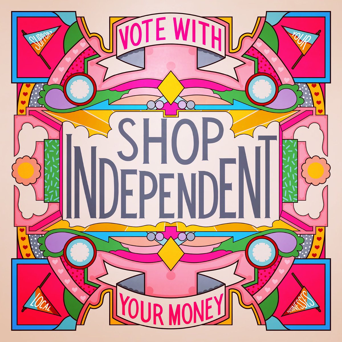 Vote with your money and shop independent today! #shopindie #shopindependenttoday #shoplocal #shopsmall #sshuk