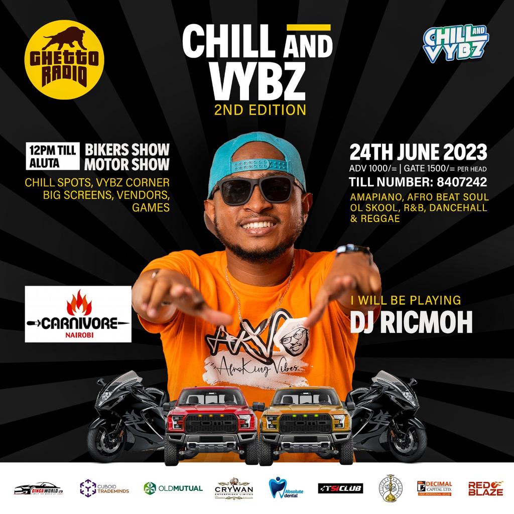You don't want to miss out on these relaxing areas, large televisions, tasty snacks, and fantastic music. Have you purchased  your  tickets?
Ghetto Radio at Carnivore #ChillAndVybz