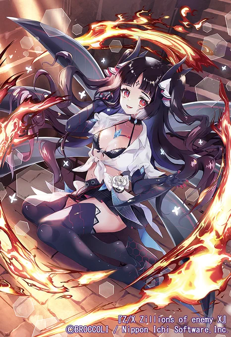 【お仕事告知】  6月22日発売のTCG「Z/X」EXパック「六星竜の箱庭」にて『壊竜巫 バラハラ』を描かせて頂きました! よろしくお願いします #ZX_TCG #六星竜の箱庭 