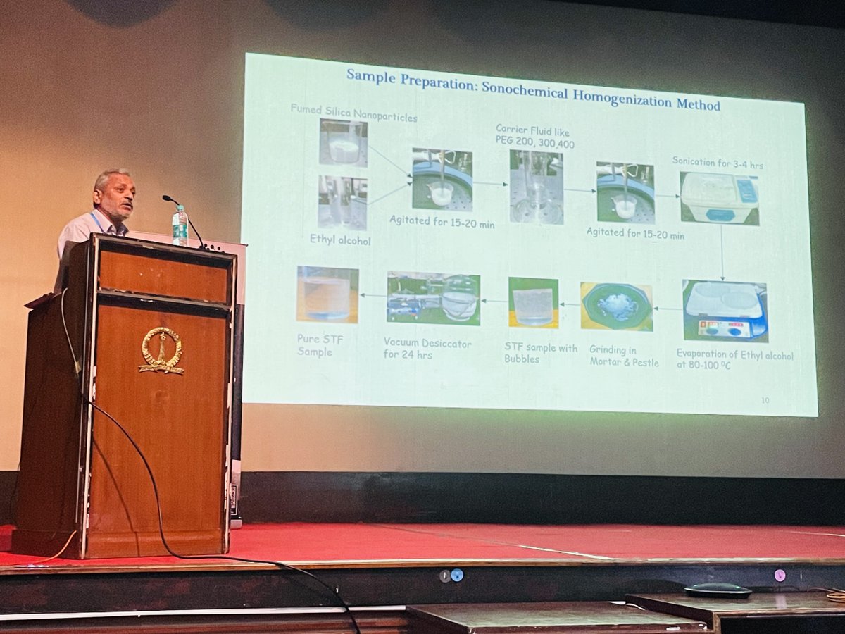 chemengiisc's tweet image. Amazing talk by Prof. Arugrah Singh on the relationship between rheology and microstructure during shear thickening. His experimental work shed light on the intriguing relationship between flow behavior and particle arrangement. #Rheology #Microstructure #ICES23