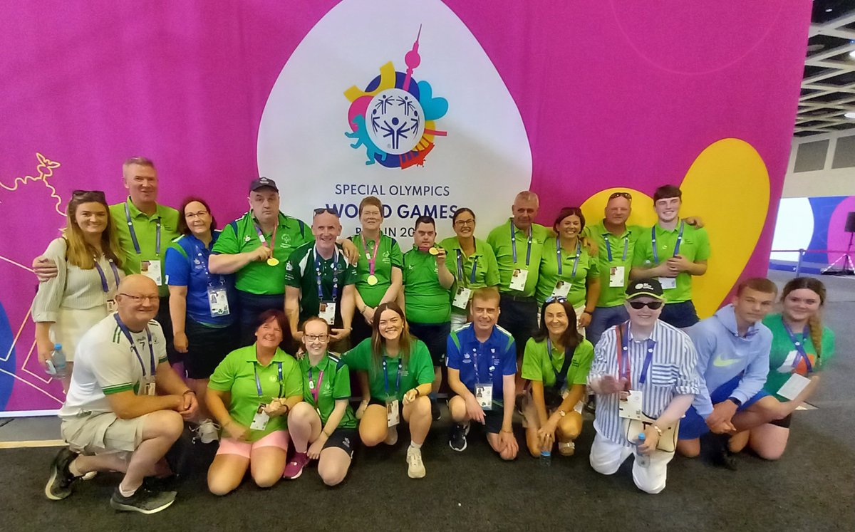 TeamIrlSport's tweet photo. and it's a GOLD for Team Bocce! π₯π₯π₯π₯ What a week these athletes have had! Congratulations Seamus, Eoin, Sammy Jo and Caitriona, you have been an absolute joy to spectate π #SOIreland #SOBocce #Berlin2023 #UnbeatableTogether https://t.co/7Z5ueuZ4s9