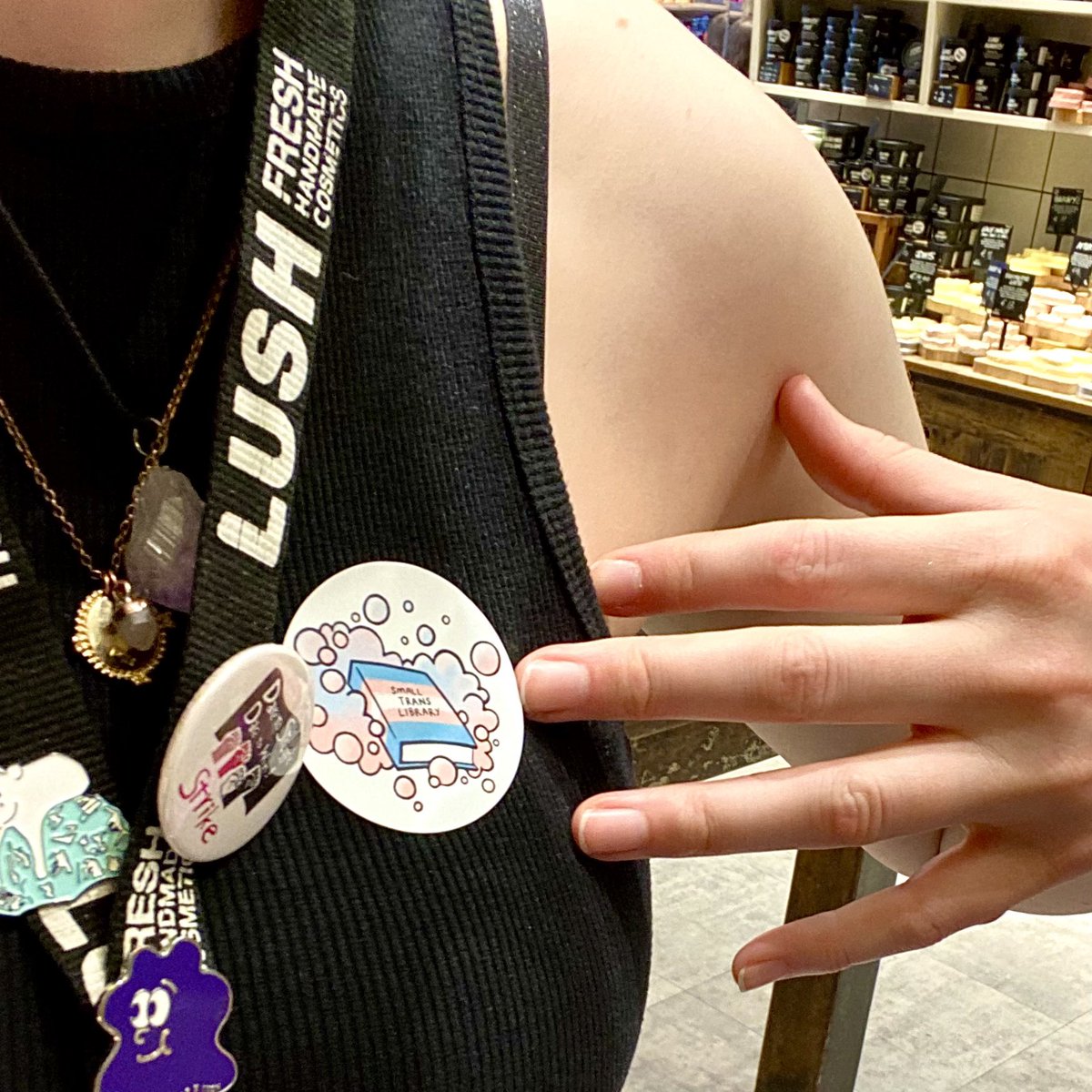 holly 🌙 (@oceanux) on Twitter photo happy pride!!! 🏳️🌈
if you’re around the spire waiting for the parade to start, why not pop into lush and support <a href="/translibdub/">Small Trans Library Dublin</a> by buying a charity pot! 100% of the proceeds will be going to them this pride weekend 🏳️⚧️🏳️⚧️🏳️⚧️
(and you get a sticker designed by meself x) happy pride!!! 🏳️🌈
if you’re around the spire waiting for the parade to start, why not pop into lush and support <a href="/translibdub/">Small Trans Library Dublin</a> by buying a charity pot! 100% of the proceeds will be going to them this pride weekend 🏳️⚧️🏳️⚧️🏳️⚧️
(and you get a sticker designed by meself x)