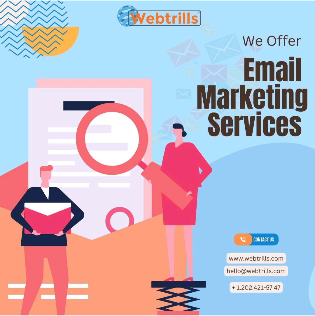 'Let us be your email marketing ally, propelling your brand to new heights of success.'
Contact us 
+ 1.202.421-5747
webtrills.com
.
#webtrills #emailmarketing #emailmarketingservices #digitalmarketing #businesssuccess #growyourbusiness #contactus