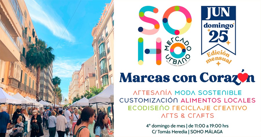 📣 ¡Mañana domingo 25 de junio volvemos al mercado urbano del Soho en #Málaga! 💚

¡Te esperamos con muchas novedades de #Comerciojusto de @OxfamIntermon! 😍

📅 25 junio📍C/Tomás Heredia, de 11 a 19h en #Soho #Málaga @malaga_soho