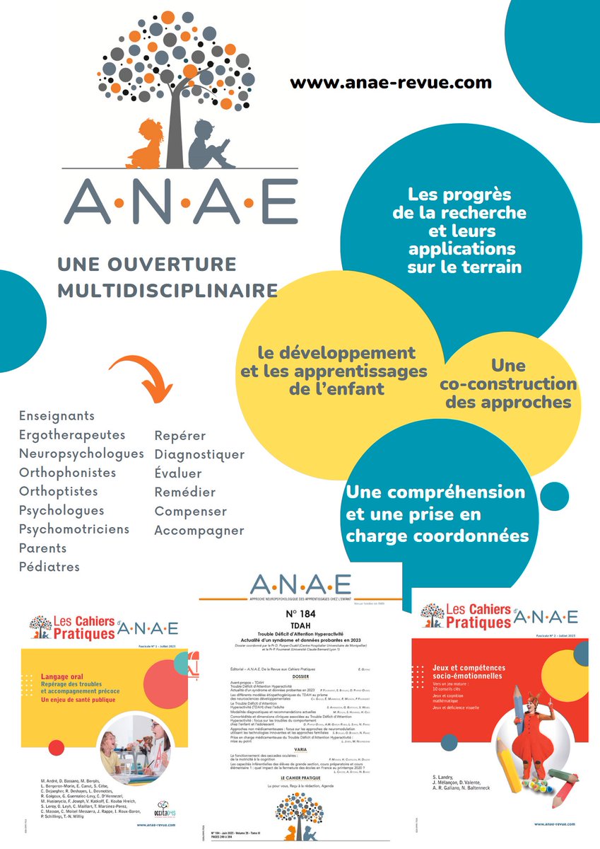 Mieux comprendre le développement normal et pathologique de l'enfant - Découvrez ANAE anae-revue.com une revue multidisciplinaire au service de la communauté accompagnant les enfants en difficulté d'apprentissage.