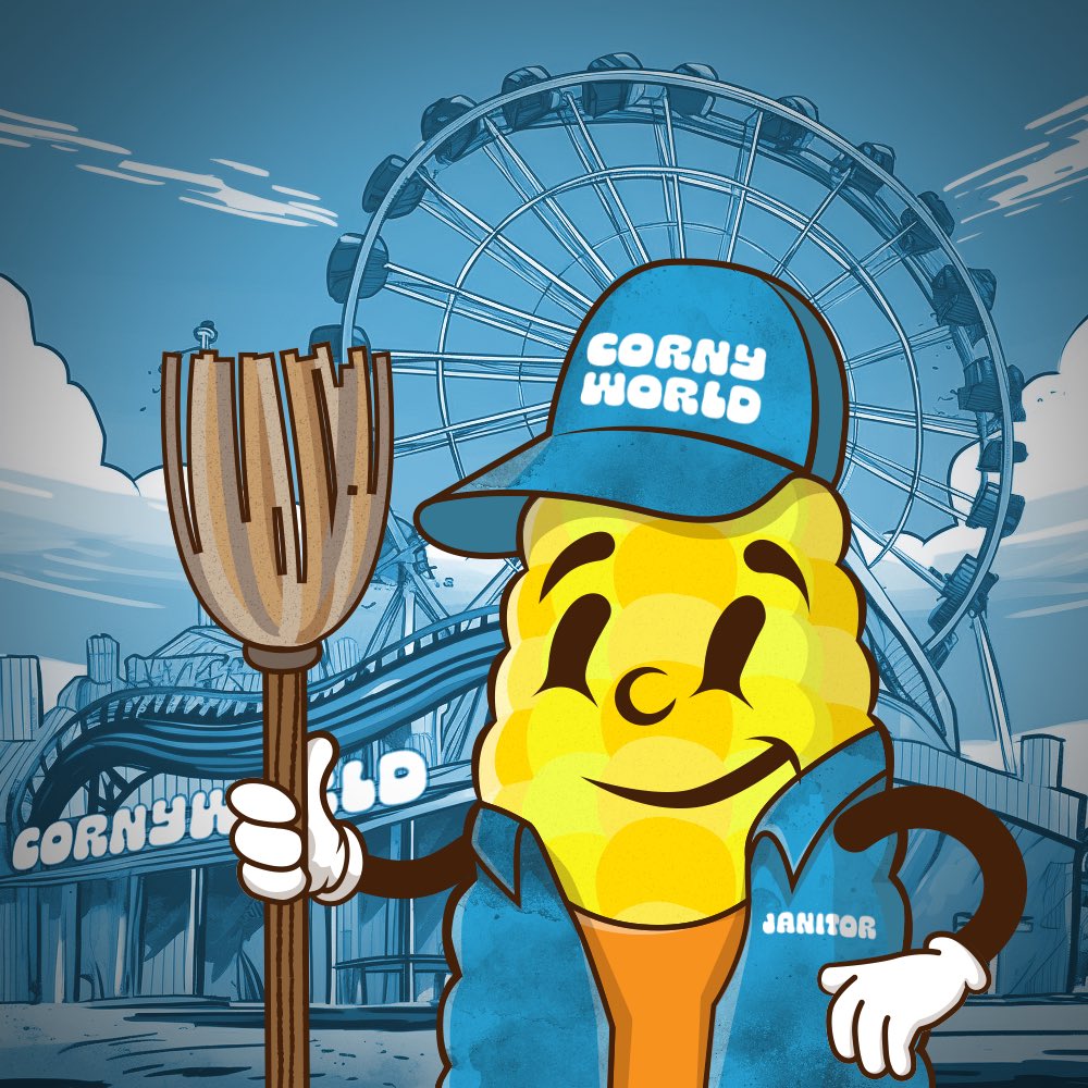 CornyCohbs's tweet image. In a rundown amusement park… 

Corny suffers a mundane life as a janitor, sweeping floors whilst being bossed around by the grumpy park owner, Mr Hardcorn.

Little does Corny know that his life is about to take a wild turn…

 $HBAR
