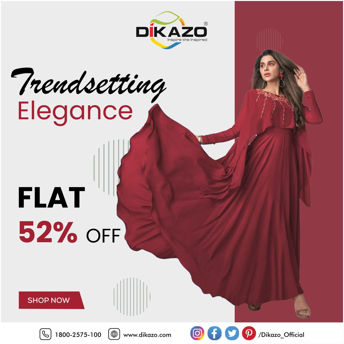 Step into elegance and grace with AP Enterprises Georgette Long Gowns in mesmerizing Maroon, perfect for #eveningwear and #specialoccasions, offering a timeless blend of style and sophistication for women. Visit- dikazo.com/product/ap-ent…