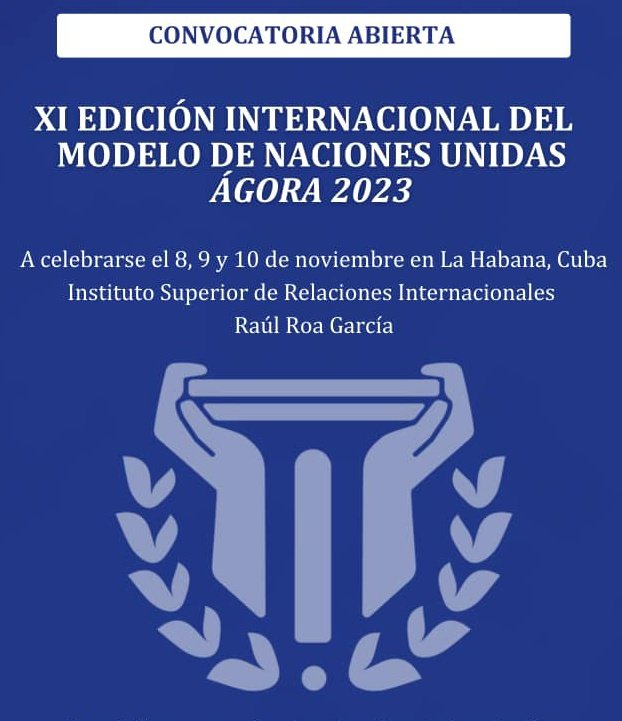 🌐 Las inscripciones para participar en la XI Edición del Modelo de Naciones Unidas Ágora 🇺🇳 están abiertas hasta el próximo 1️⃣4️⃣ de septiembre 🙌 No pierdas la oportunidad de participar ‼ ⬇️ A continuación, los pasos para la inscripción 😉 (1/3)