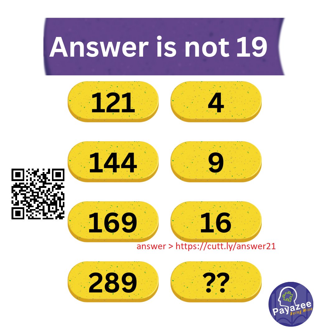 payazee_puzzle's tweet image. What is the missing number? answer in the post photos

#puzzles #puzzleaday