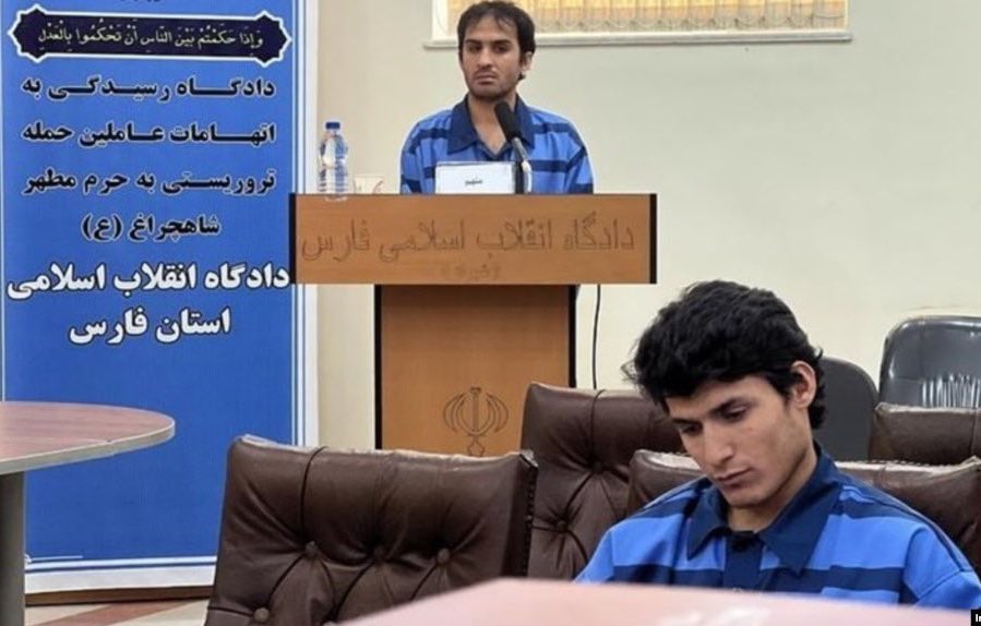 cloudymulti3's tweet image. حکم اعدام #محمد_رامز_رشیدی و #نعیم_هاشم_قتالی تایید شده و قراره در ملاعام(خیابان ۹ دی در شیراز) اعدامشون کنن.
کمترین کاری که می‌تونیم انجام بدیم اینه که صداشون باشیم.