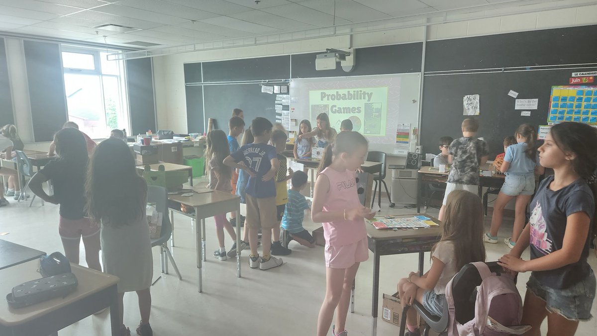 MFontanillaVan's tweet photo. Thank you to @Ms_GomesR 's Grade 3/4 class for showing us your fun Probability games! Always great to see some of the students that I taught two years ago as well!❤️ @StBrigidHCDSB https://t.co/8KFLC6EdiN