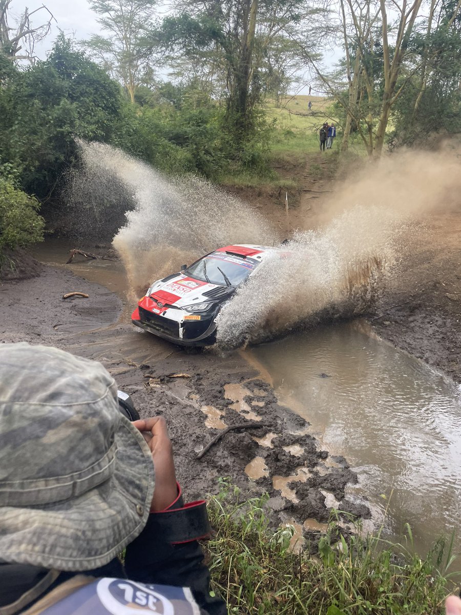 This is how we do it…. 
#CFAOMotorsDrivesKenya 
#PushingTheLimits 
#WRCSafariRally2023 The car infront is always a Toyota. #safarirally #Twendeaafarirally