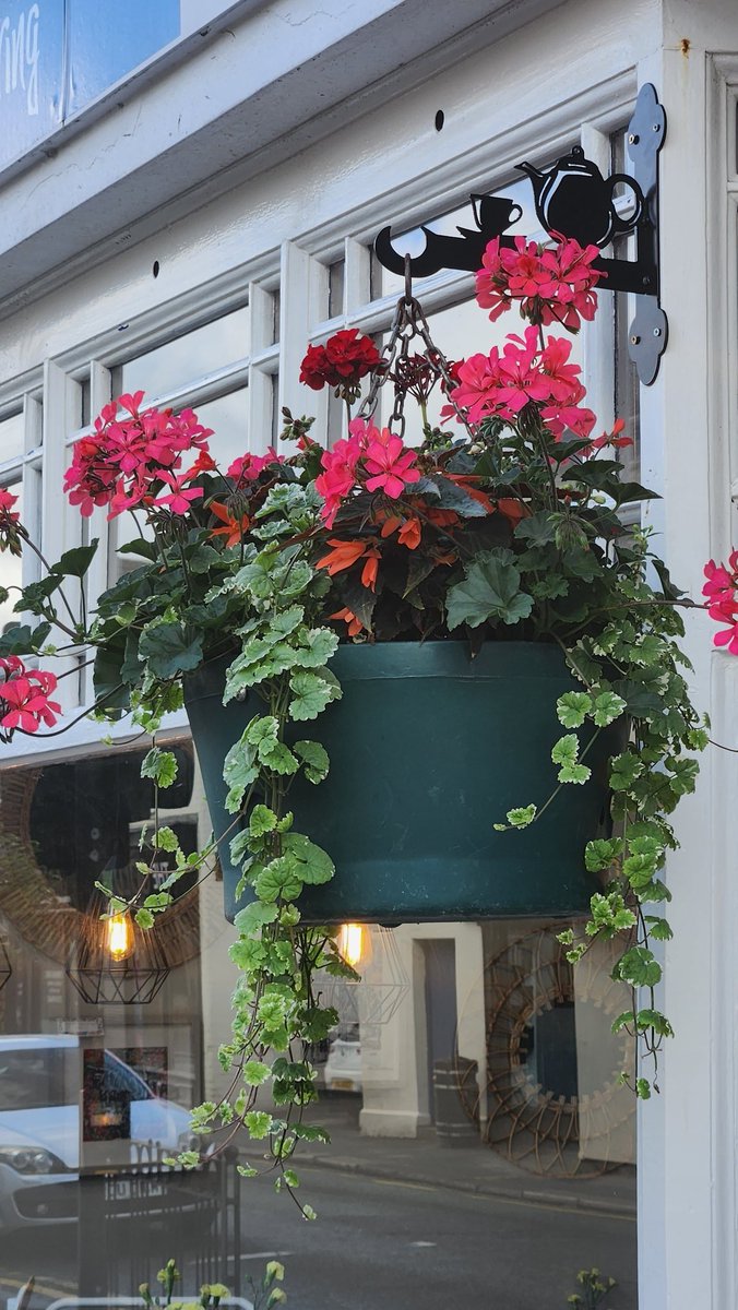 Baskets looking great outside the shop. If you like our Welsh Dragon and Tea Pot hangers, you can buy them from Jimmy on @MoldMarket.

#TotallyMold #Mold #NorthWales #NorthWalesSocial #Flintshire #CoffeeShop #Lunch #Coffee #breakfast