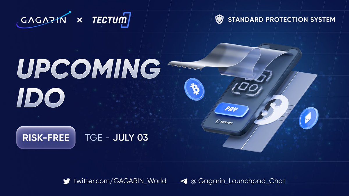 ⚡️Gagarin is proud to announce a new #partnership and the @tectumsocial risk-free #IDO 

🌐 Tectum SoftNote is the ultimate #Bitcoin /#Crypto Layer 2 solution that overcomes all of the pitfalls of the lightning network. It is built on the Layer 1 #Blockchain #tectum  which is the…