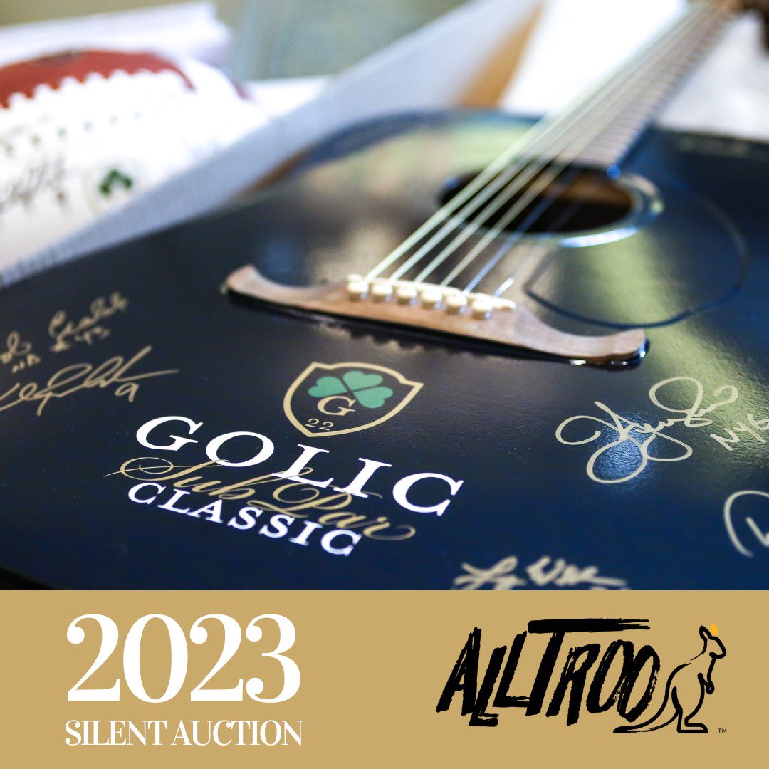 GolicFoundation's tweet photo. Last year’s support was incredible. Let’s run it back! ☘️ Concerts, field passes, memorabilia, custom guitars, vacations….we have it all! 

2023 Silent Auction: 
https://t.co/JzTSKQiccK

Closes Sunday, June 25 @ 10:30PM! 

Auction Sponsor @AlltrooOfficial https://t.co/zTwoFmiXm7 is still giving everyone the chance to win a trip to 🇮🇪 for the @NDFootball Home Opener!