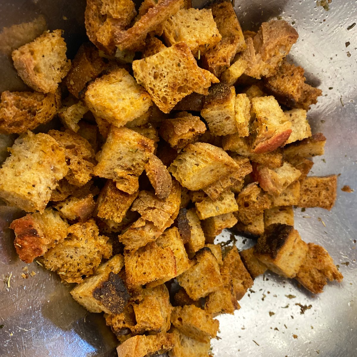 Croutons for my salads✨✨ #sourdoughbread #CrunchyBreadBits
#SourdoughLove #CroutonCreations #BreadLovers #CroutonObsession #DeliciousCrunch #BreadSnacks #SavoryCroutons #BreadCrisps #SourdoughAddiction