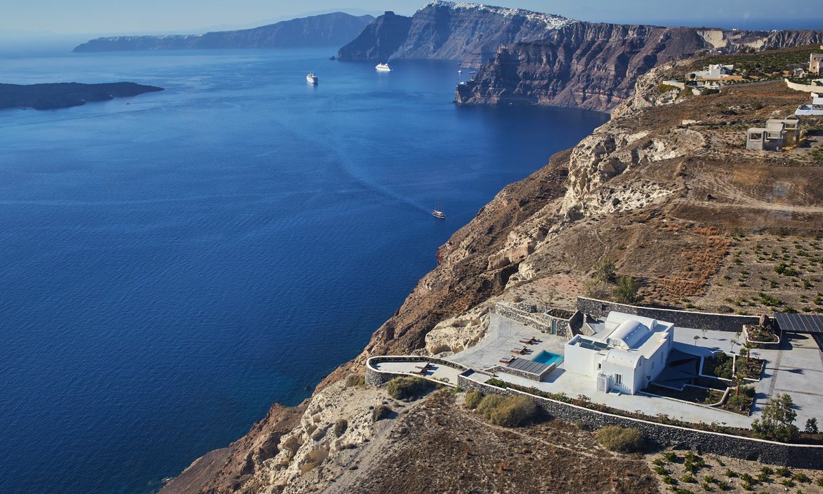 Santorini Villa Nirvana on the Caldera

5 bedrooms/ 5 bathrooms/ Private pool & Helipad
 
Combining Cycladic architecture with modern design, Santorini Villa Nirvana is a wonderful architectural gem of minimal style in a quiet area of Santorini's Caldera