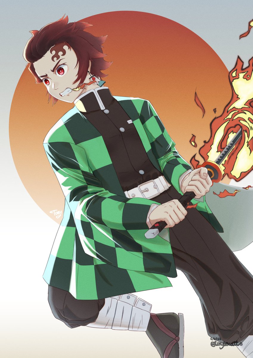 Tonylecatto's tweet photo. Tanjiro's Hinokami Kagura
#鬼滅の刃 #DemonSlayer https://t.co/Di02lUEb6I