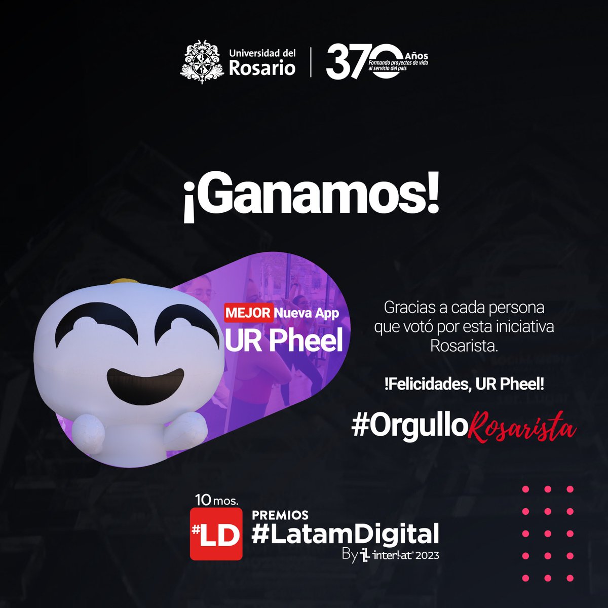 URosario's tweet photo. UR Pheel, ganador en los premios #LatamDigital https://t.co/2IrJqHDyuW