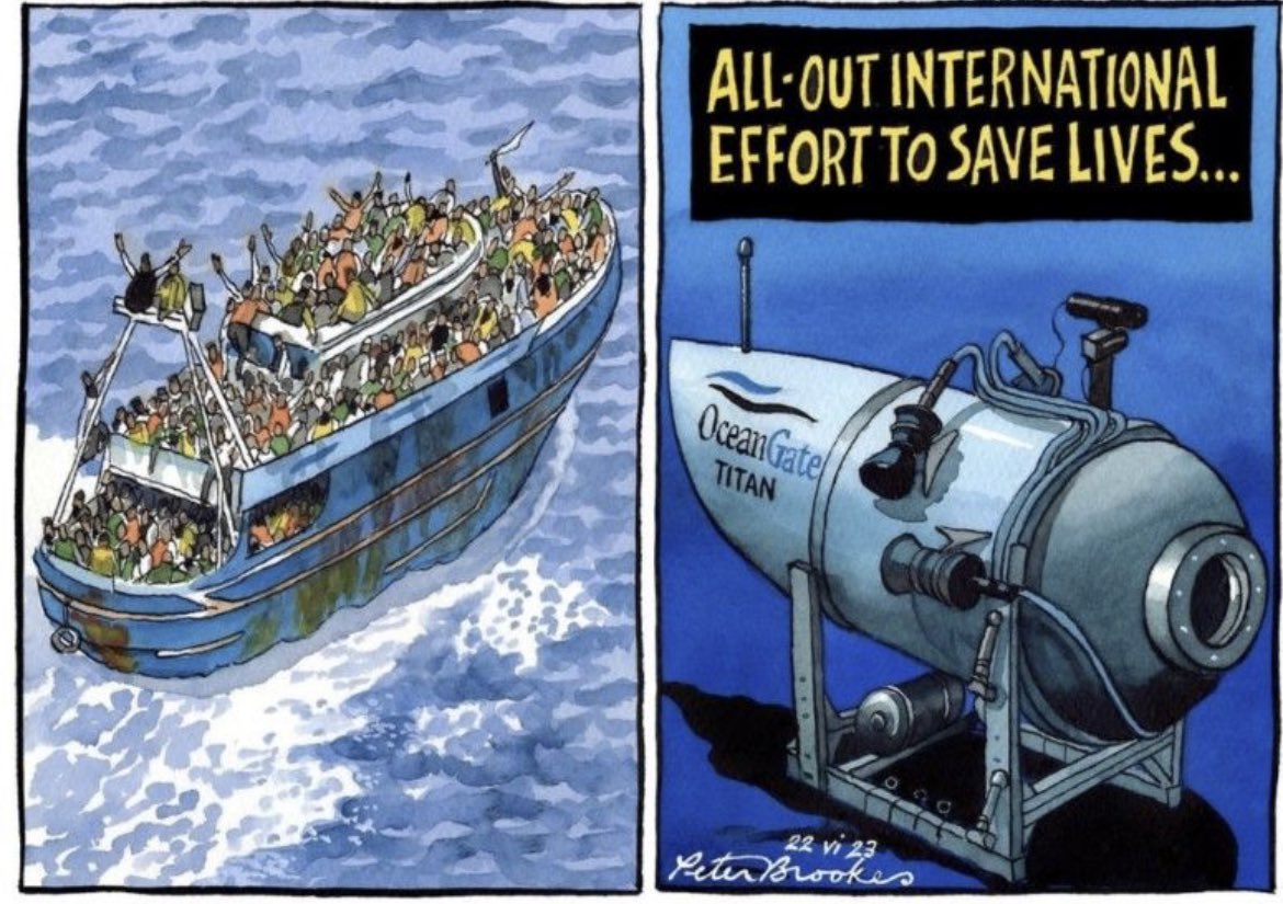 Two tragedies.
Two very different responses.
And an awful lot of hypocrisy.

This cartoon sums it up...

#WeRiseByLiftingEachOther