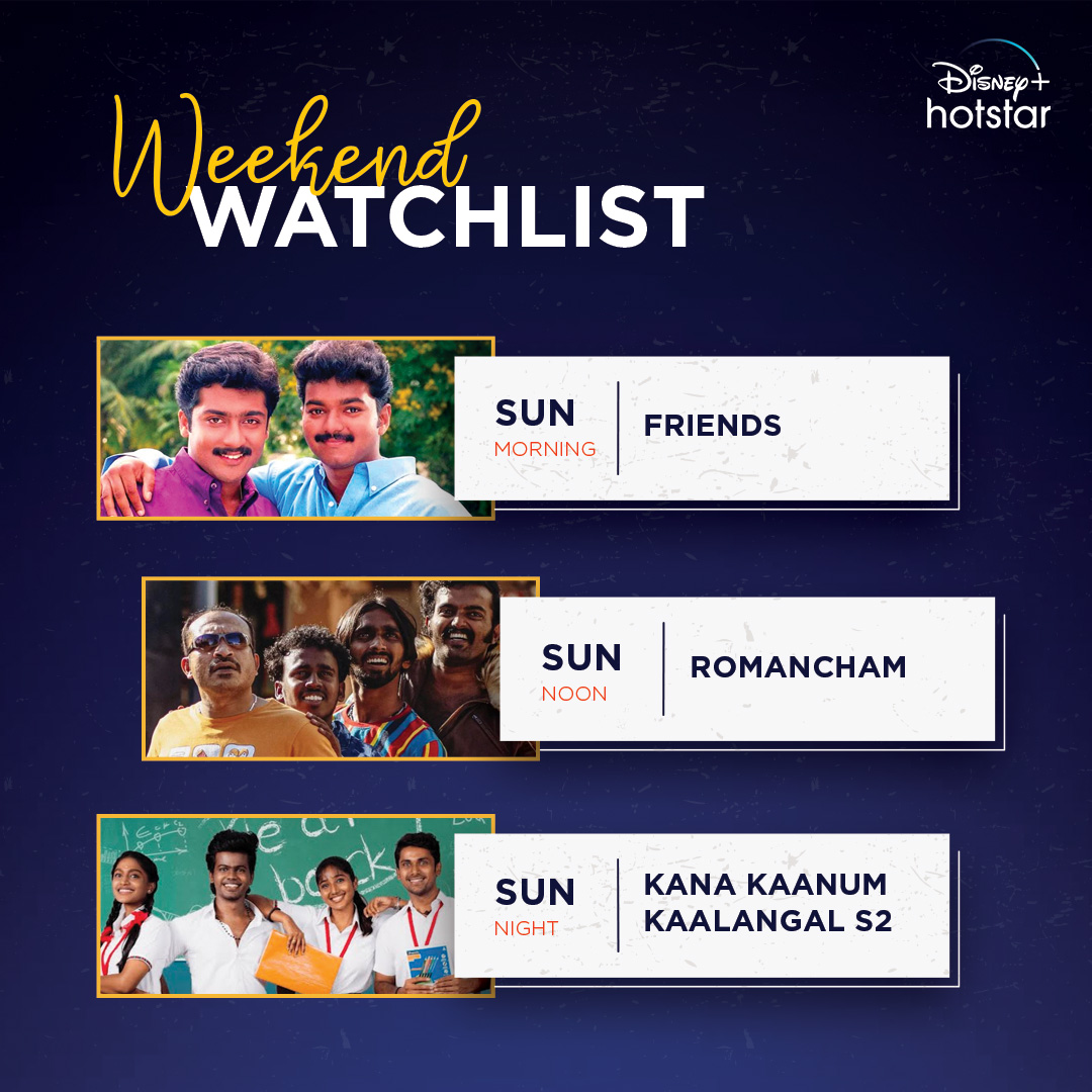 JioHotstartam's tweet image. Enna paakanum nu therilayae! Idho oru super watchlist! 

#DisneyPlusHotstar #WeekendWatchlist