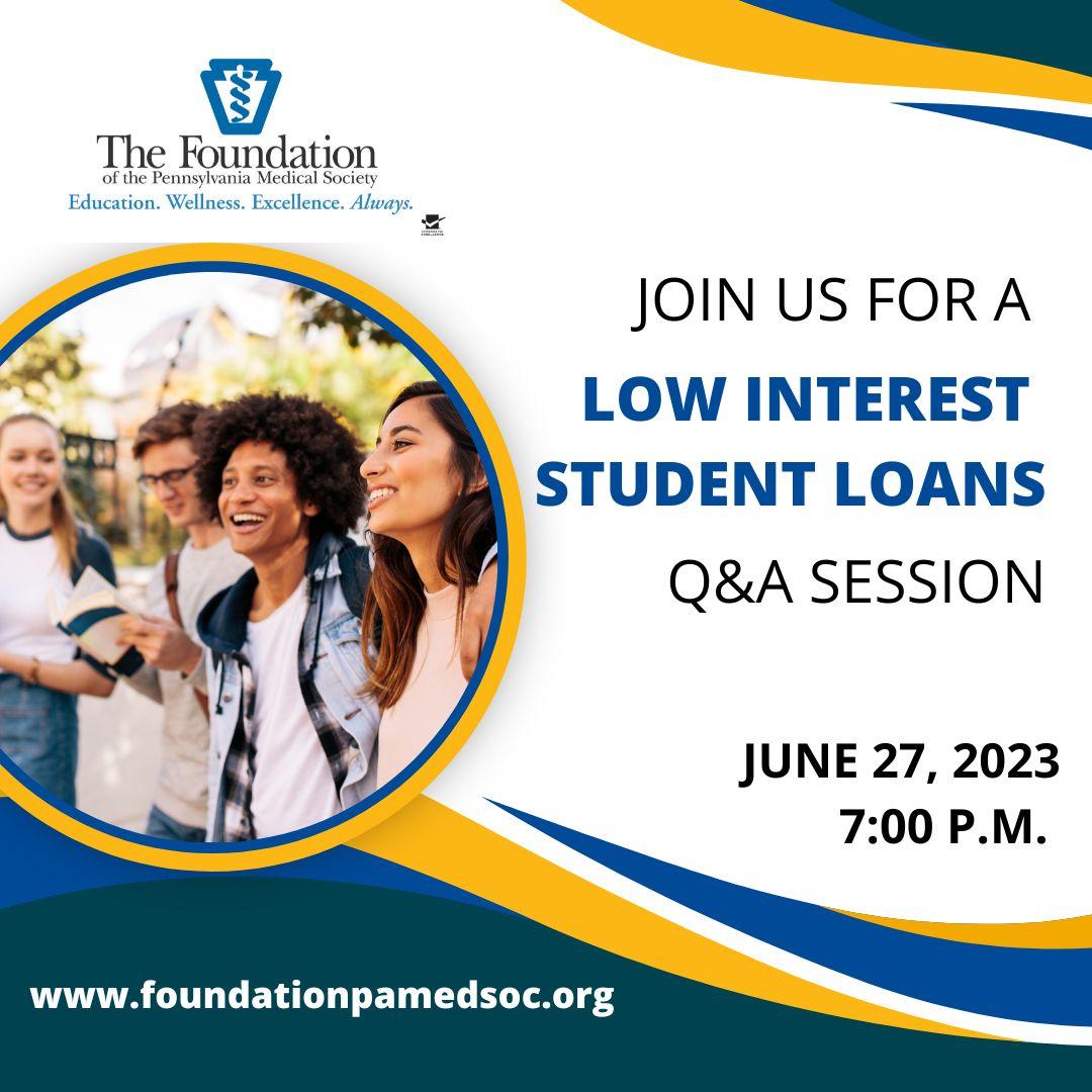 PAMEDstudents's tweet image. Medical Students are encouraged to join us on June 27 at 7 p.m. for a student loan Q&amp;amp;A session. Get your questions answered on medical school student loans and learn more about the low interest loans The Foundation has available for you. Register at: conta.cc/4485pJG