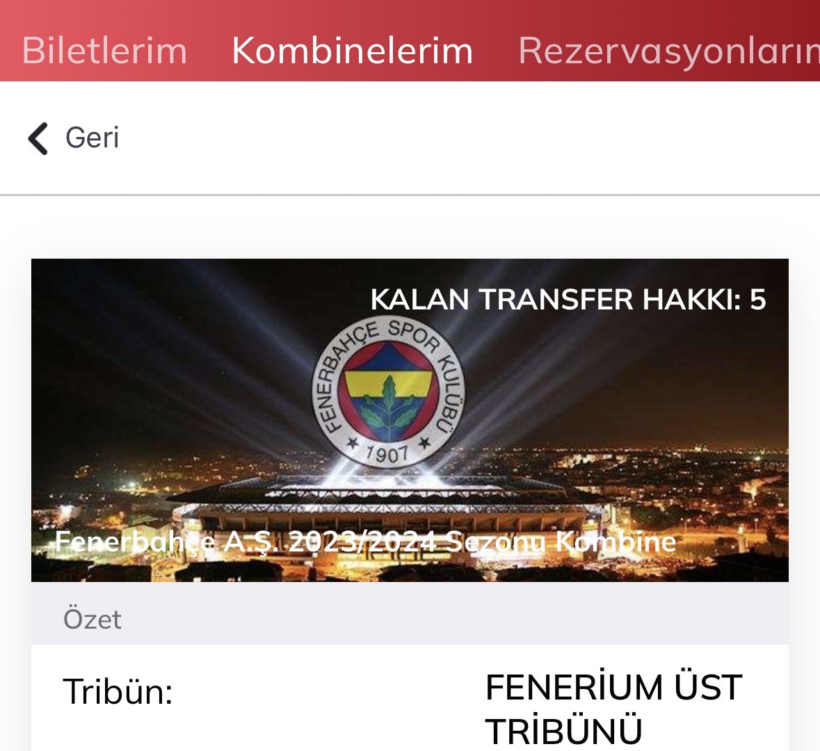 Terketmedi sevdan beni… @Fenerbahce