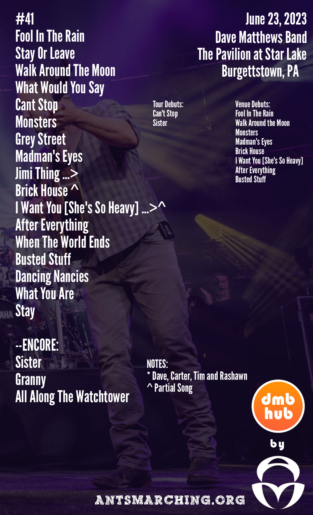 on Twitter "Tonight Dave Matthews Band The