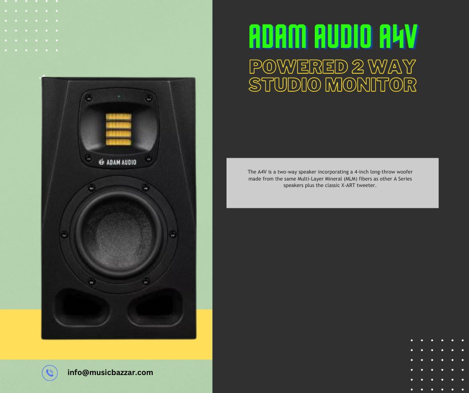 Adam Audio A4V Powered 2 Way Studio Monitor

Buy Now with :-www.musicbazzar.com/adam-audio-a4v-powered-2-way-studio-monitor.html
Email ✉️ Us :- info@musicbazaar.com
🤳Call Us:- 97173250355

#speaker #Speakers #speakerbluetooth #speakermurah #speakerlife #speakerbluetoothmurah