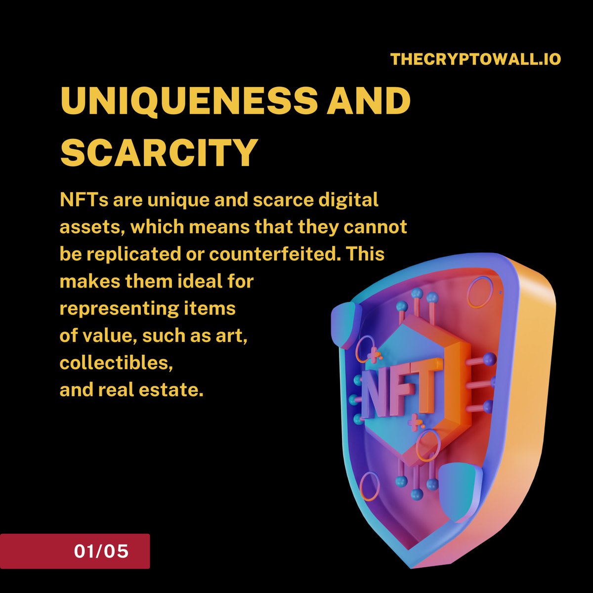thecryptowallio's tweet photo. 5 benefits of NFTs you must know.

#NFT #digitalart #crypto #bitcoin https://t.co/JLVfysTX7u