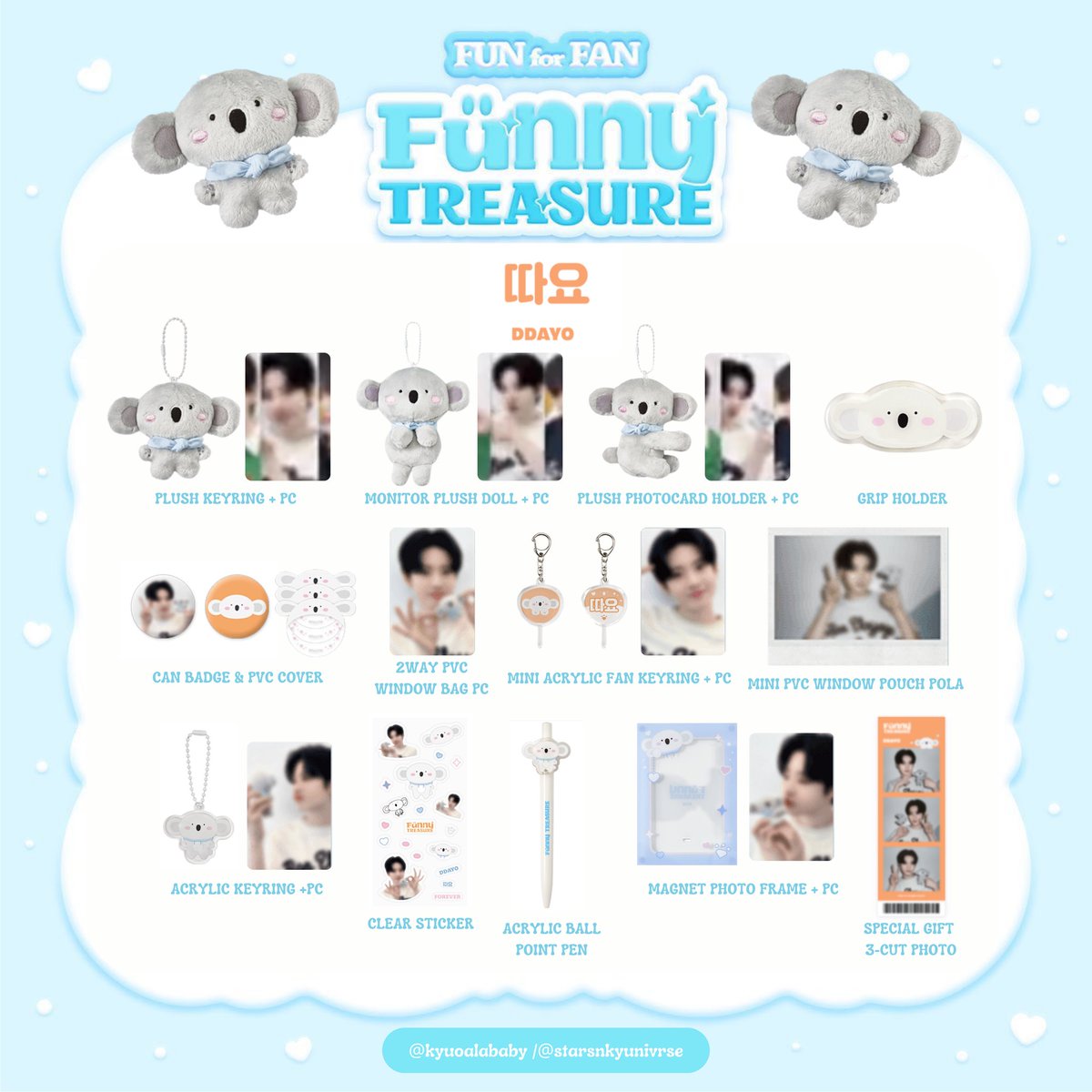 FUNNY TREASURE MERCHANDISE DDAYO TEMPLATE (JUNKYU) 준규 ジュンギュ