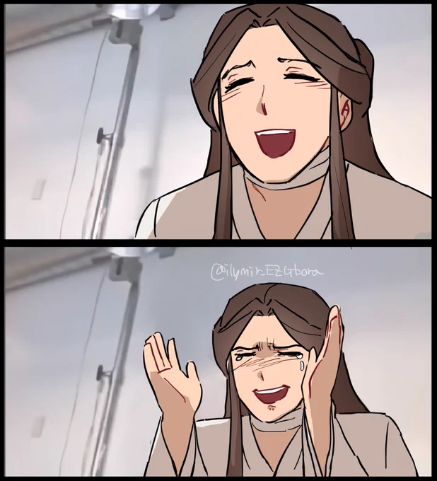 He didn't know whether to laugh or cry  #tgcf #xielian #junwu
