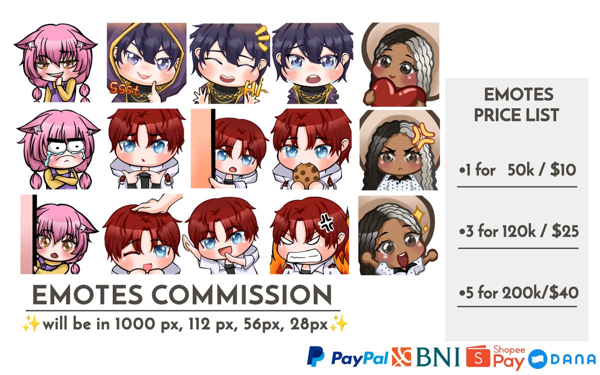 UrBlovedPie's tweet photo. ✨OPEN COMMISSION✨
[RT &amp; likes is very appreciated]

Hi! My commission is Open for BnW, Full colored, Chibi &amp; Emote☺️
ToS &amp; sample:
https://t.co/fjvzHAb3Q4

Feel free to DM me, If you're interested!^^

#commissionsopen #OpenCommissions #emotescommission  #CommissionSheet #emotes https://t.co/Nxdd2ONXg4