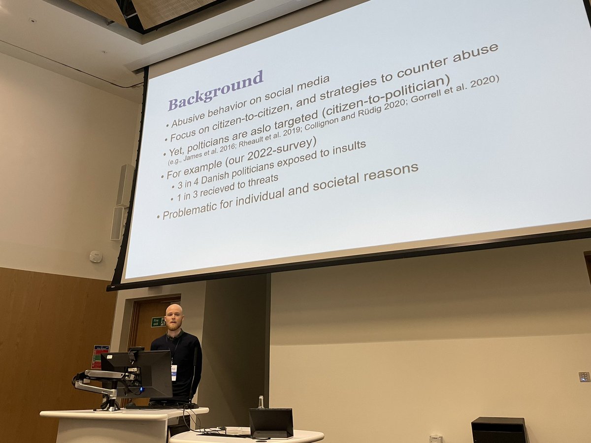 janzilinsky's tweet image. Even in Denmark, a third of politicians has been threatened online #EPSA2023