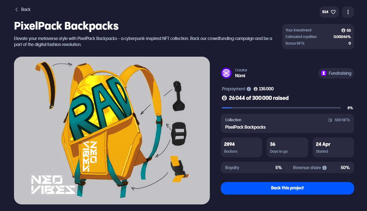 1000RichApp's tweet image. My favorite feature on club.numi.net/funding is Crowdfunding.

Invest in different projects and earn money by supporting creators' projects. 

You can also create your own project! 
#NumiverseTestnet and #VenomTestnet