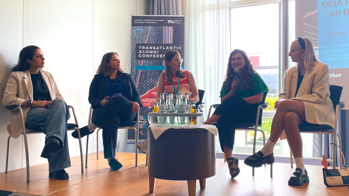 Our panel on promoting #diversity &amp; inclusion on both sides of the Atlantic #TAC23Erfurt #ExchangeAlumni