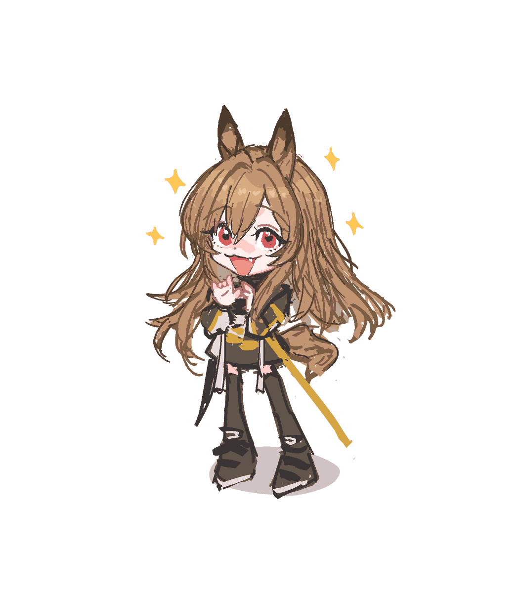 ceobe (arknights) 1girl solo animal ears dog ears red eyes tail brown hair  illustration images