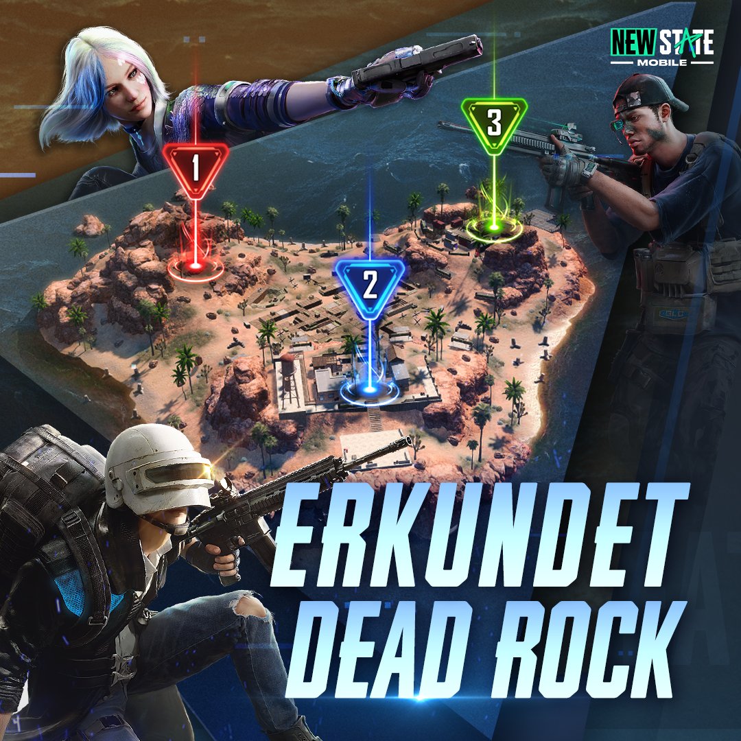 DE_NEWSTATE's tweet photo. Taucht ein in das neue RDM und versucht, als letztes Team zu überleben, um den Titel "Dead Rock Scout" zu erhalten! 🏆 Beginnt jetzt zu spielen und holt euch jede Menge Belohnungen in #DEADROCK! 💥

#NEWSTATEMOBILE #ROUNDDEATHMATCH https://t.co/5jlV8wmR12