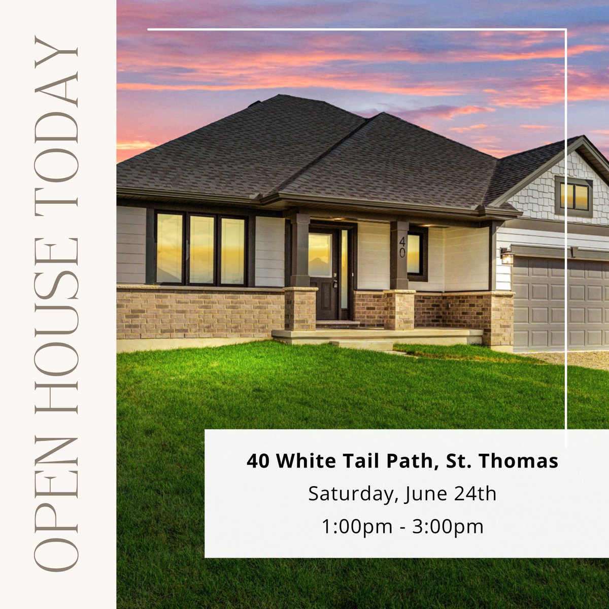 Join us for an exciting Open House event today at three stunning locations: 68 Hickory Lane, 40 White Tail Path, and 42 White Tail Path in St. Thomas. 

#openhouses  #openhouse  #comesayhi  #availablenow  #quickpossession  #quickpossessionhomes  #dougtarryhomes