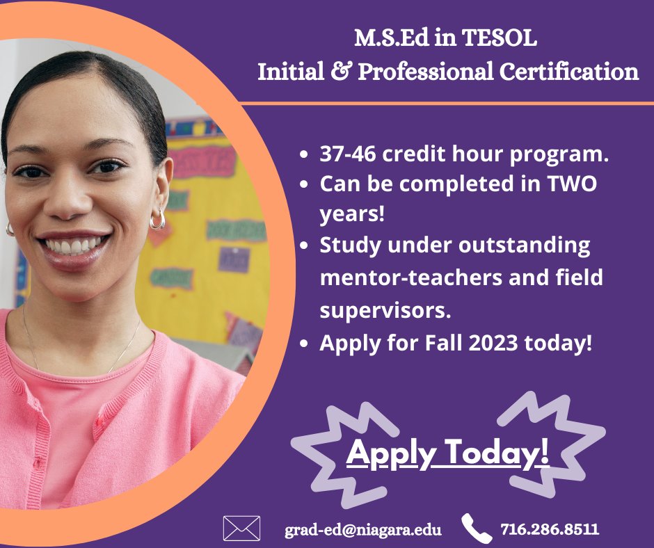 Learn more: niagara.edu/tesol
