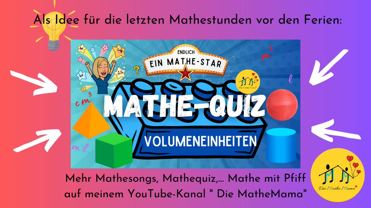 🥳⭐MatheMamas Mathequiz – Volumeneinheiten: bit.ly/3PuVJFc  #volumeneinheiten #mathequiz #mathe #twlz #twitterkollegium #schule