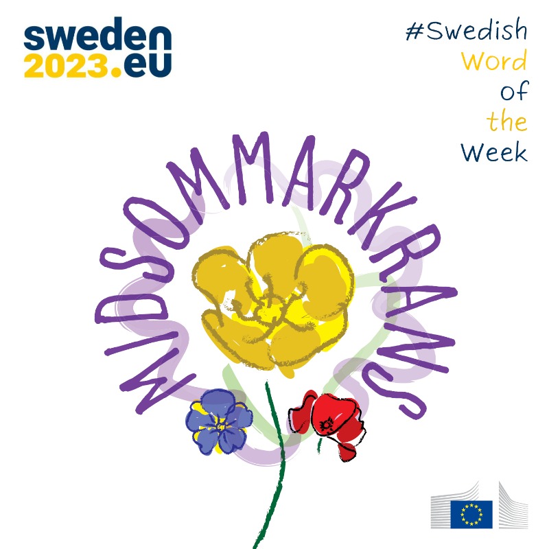 EUInterpreters's tweet photo. 💮🌼 #Midsommarkrans is our last word of the #SwedishWordOfTheWeek series to celebrate @sweden2023eu 🇸🇪🇪🇺
A Midsummer wreath, a ring-shaped wreath made of flowers and leaves which is usually worn during the Midsummer celebrations in Sweden.
#EU2023SE