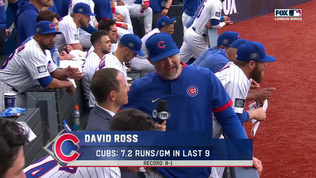 FOX Sports: MLB on X: Chicago @Cubs Manager David Ross joined