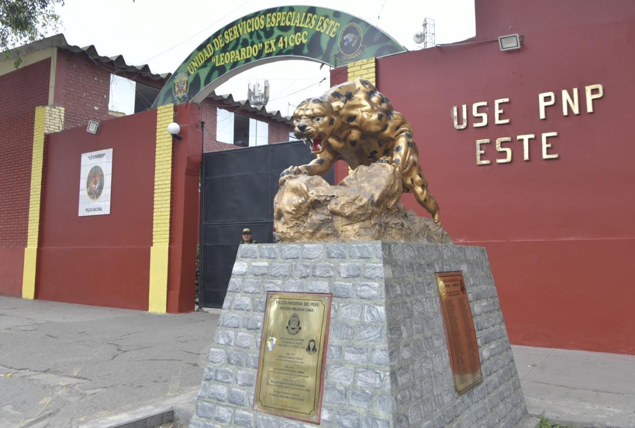 Policías: Sede de la Unidad de Servicios Especiales Este - Use Leopardos (Foto: Ministerio del Interior).